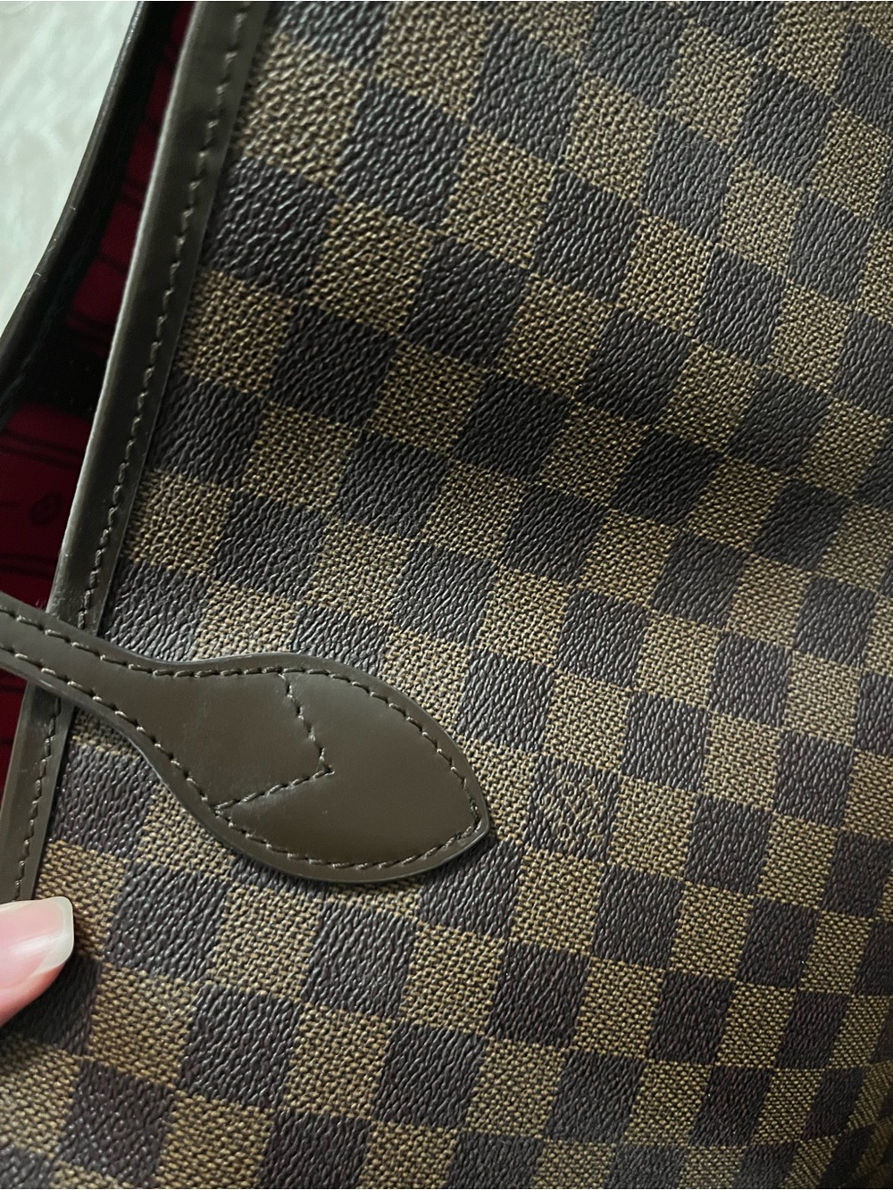 “Neverfull” Brown Checkered Large Tote Bag - Picture 2 of 4